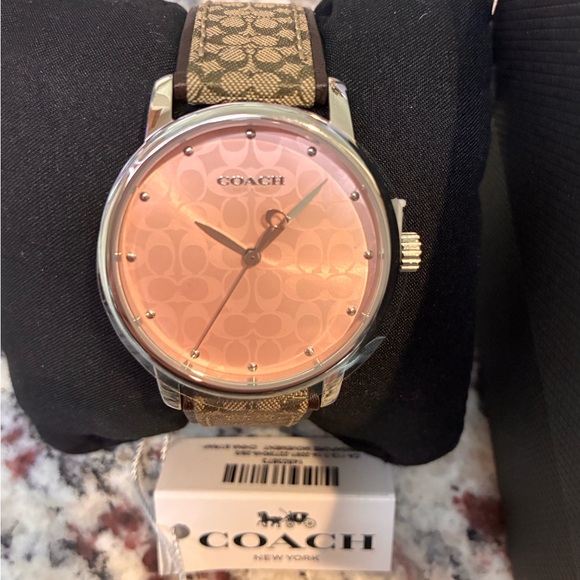 Coach Pink and Tan Signature Watch - Picture 2 of 5